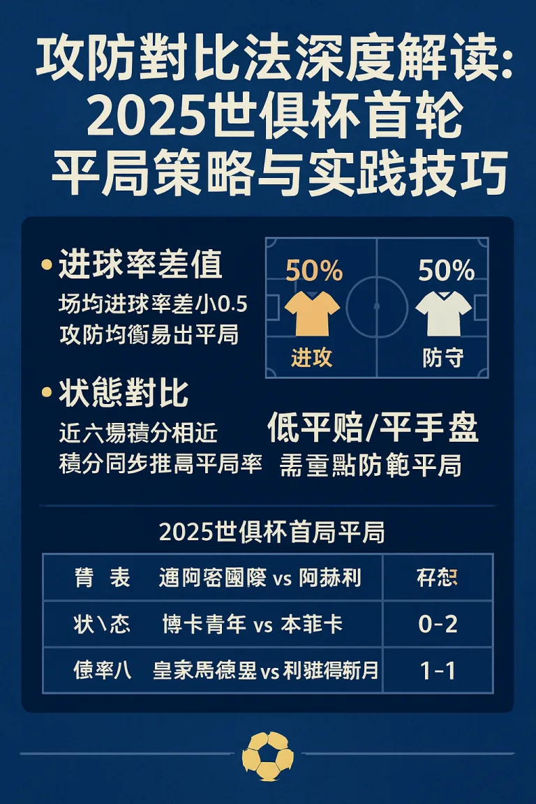 攻防对比法深度解读：2025世俱杯首轮平局策略与实战技巧